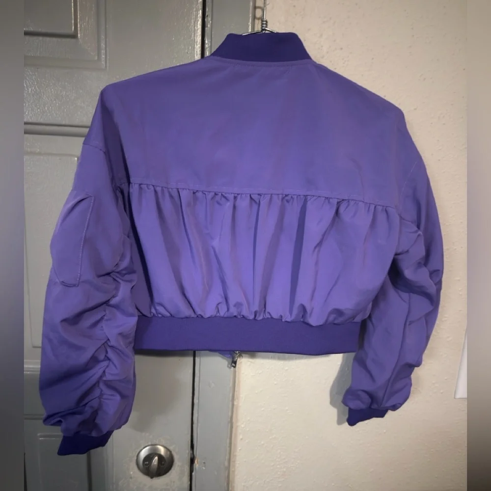Cropped Purple Bomber Jacket for Kids - Unknown Brand